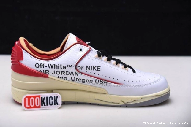 Official Maikesneakers Red Low Retro DJ4375-106 2 SP Jordan White Off-White 0702